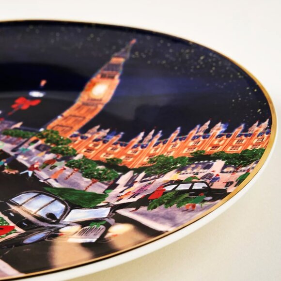 Anthropologie Holiday In The City Dessert Plate London 2025 Stoneware New - Picture 7 of 7